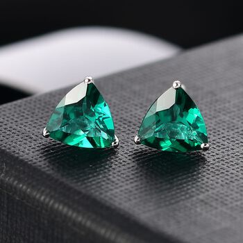 AAA Lab Grown Alexandrit Ohrringe 417 Gold ca. 3.30 ct