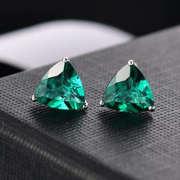 AAA Lab Grown Alexandrit Ohrringe 417 Gold ca. 3.30 ct image number 1