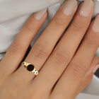 Ammolit und Rhodolith Granat Ring 925 Silber Gelbgold Vermeil  ca. 1,31 ct image number 2