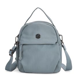 Praktische Nylon-Crossbody-Bag mit mehreren Fächern, ca. 17x21x8 cm, Blau