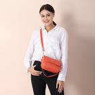 SENCILLEZ - 100% echte Leder Umhängetasche für Damen, Größe 22x6x14 cm, Orange image number 1