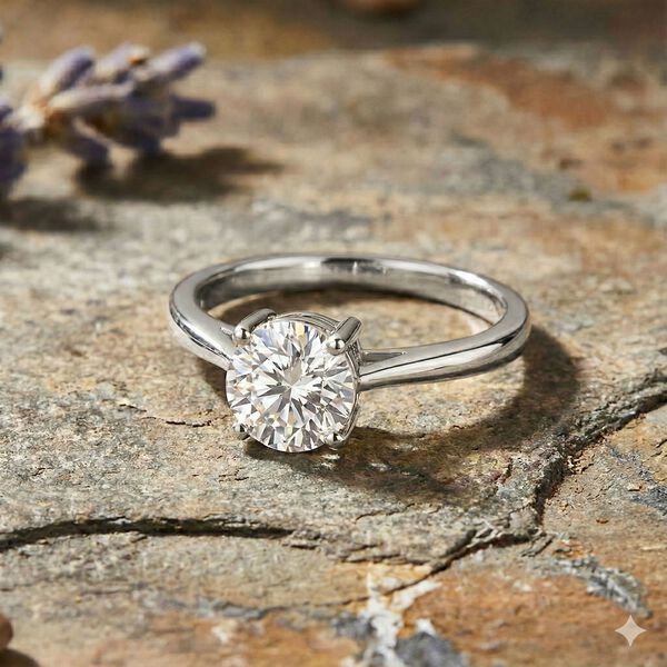 D'Joy Moissanit Ring, 925 Silber rhodiniert - 1 ct. image number 2