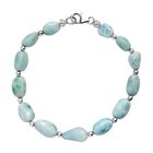 AA Larimar Armband ca. 19 cm 925 Silber rhodiniert ca. 48,00 ct.