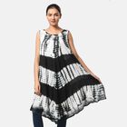 Tie Dye Kleid, Einheitsgröße, Weiß und Schwarz