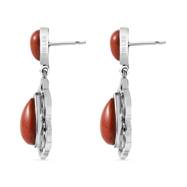 Rote Jaspis-Ohrringe - 12,16 ct. image number 4