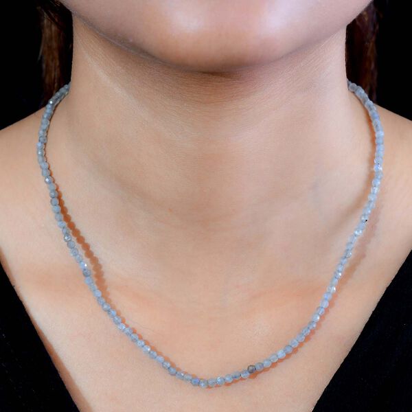 Labradorit Halskette ca. 50 cm, 925 Silber ca. 35.00 ct image number 3