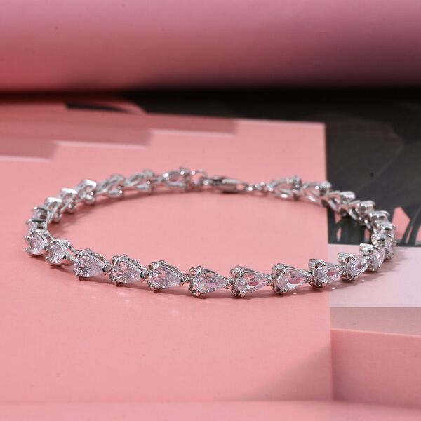 LUSTRO STELLA wei&szlig;es Zirkonia 18cm Armband image number 1