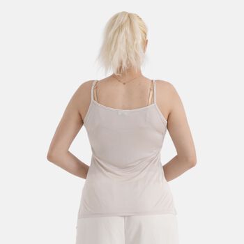  La Marey Mulberry silk vest- Khaki - Small