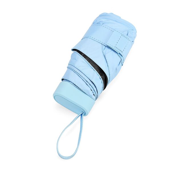 Sturmfester Pocketschirm mit Etui und UV-Schutz, Hellblau image number 6