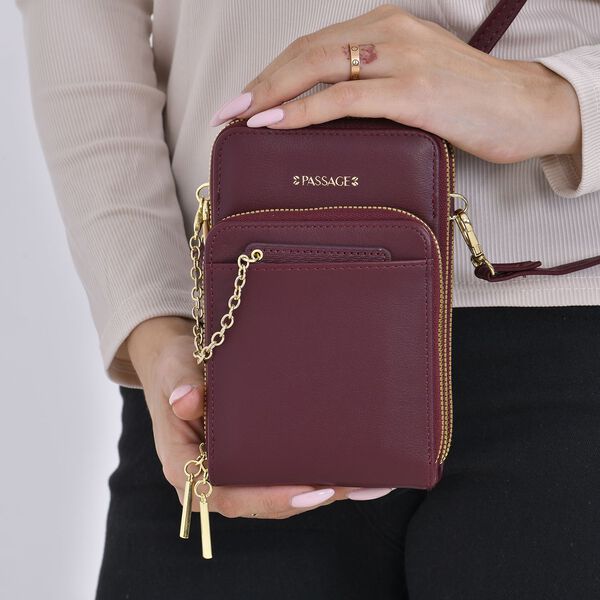 Passage Crossbody-Tasche in burgunder image number 3