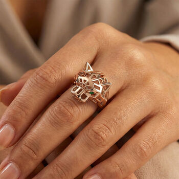 Gr&uuml;ner Zirkonia Ring Nickelfreies Messing (Gr&ouml;&szlig;e 18.00)