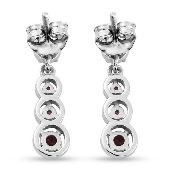 Anthill Granat Ohrh&auml;nger 925 Silber platiniert ca. 0,88 ct&nbsp; image number 4