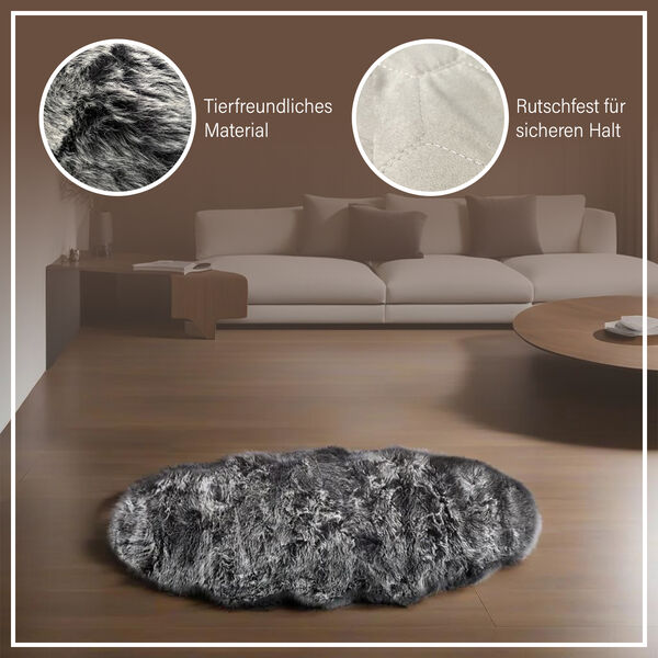 Kunstfell Teppich L&auml;ufer in wei&szlig; image number 5
