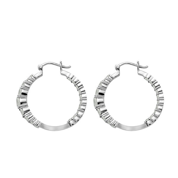 Wei&szlig;e Topas Ohrringe, Edelstahl, ca. 3.54 ct image number 3