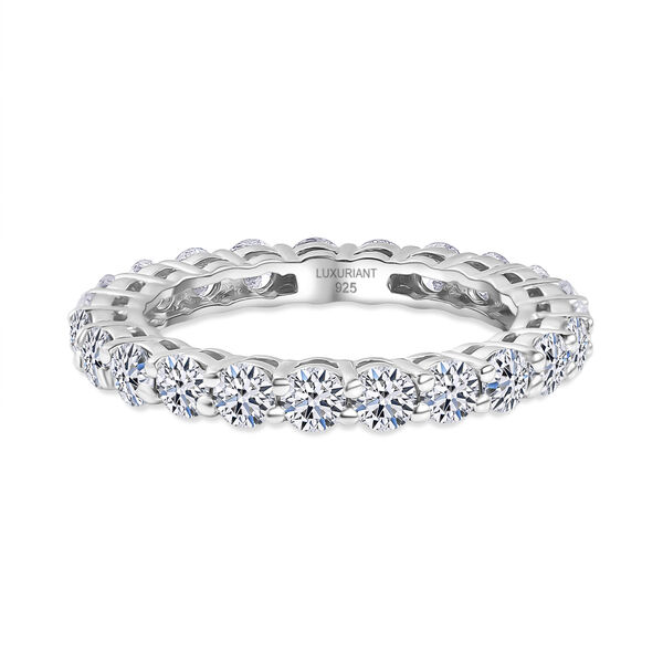 LUXURIANT SGL zertifizierter SI-GH Labor Diamant Ring, 925 Silber rhodiniert - 2 ct.