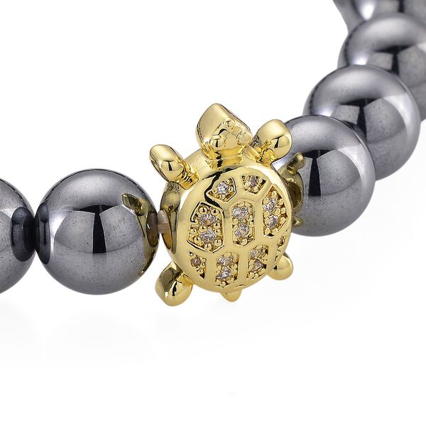 Terahertz, Wei&szlig;er Zirkonia Schildkr&ouml;te Armband ca. Flexibles cm Nickelfreies Messing Standard 131.00 ct image number 5