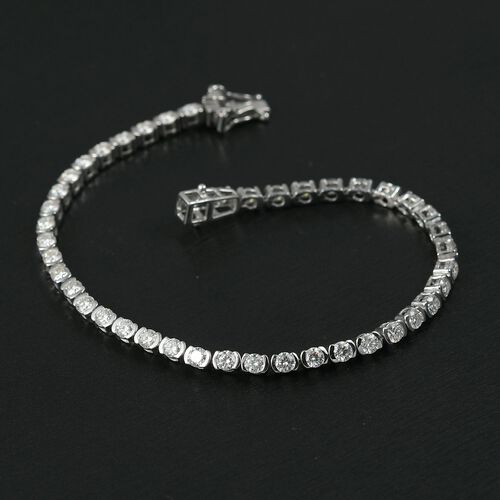 D’joy Moissanit Armband ca. 19 cm 925 Silber rhodiniert ca. 5.08 ct image number 1