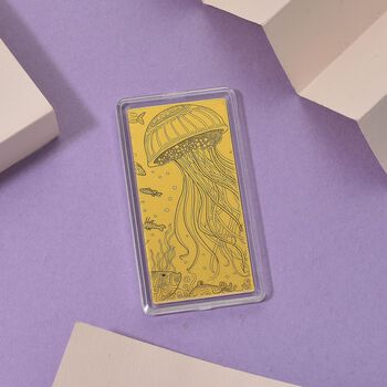 999er Gold-Barren mit Quallenmotiv