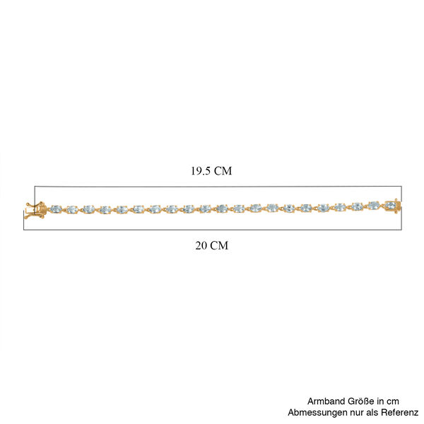 EVER TRUE Himmelblauer Topas Armband ca. 19 cm Nickelfreies Messing ca. 11.45 ct image number 4