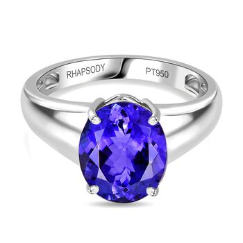 RHAPSODY - AAAA Tansanit Ring 950 Platin (Gr&ouml;&szlig;e 19.00) ca. 3.85 ct