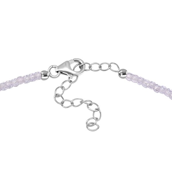 Weiße Zirkon-Halskette, 45 cm-  78 ct. image number 5