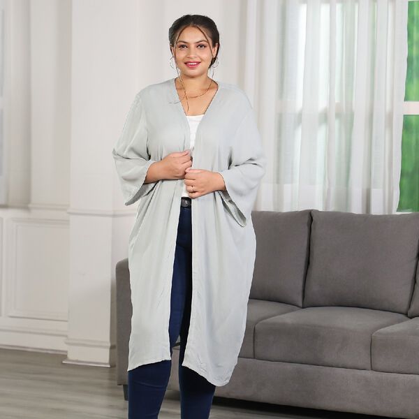 Einzigartiger Duster Kimono, Einheitsgr&ouml;&szlig;e, Perle image number 2