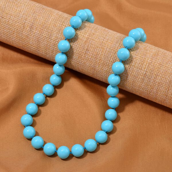 Sleeping Beauty t&uuml;rkisfarbene Muschelkernperle Halskette, 50cm image number 2