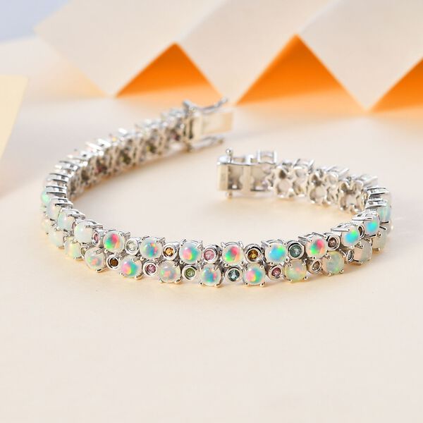 AA Nat&uuml;rliches, &auml;thiopisches Welo Opal und Multi-Turmalin-Armband image number 9