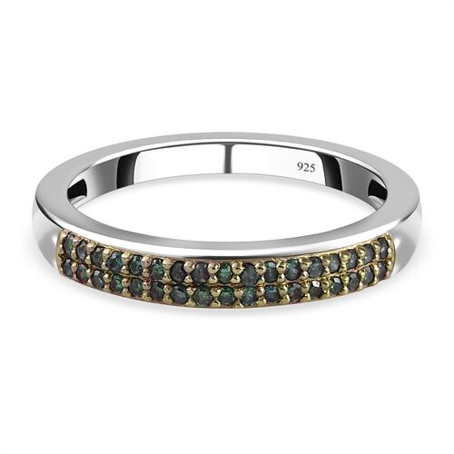 Grüner Diamant-Bandring - 0,20 ct. image number 0