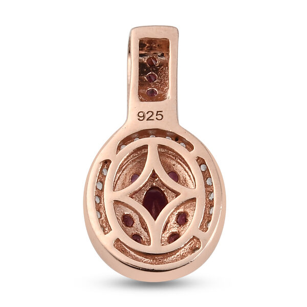 Anthill Granat und Zirkon Anh&auml;nger 925 Silber ros&eacute;vergoldet ca. 0,87 ct image number 5