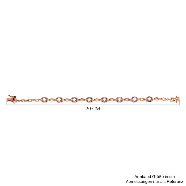 Morganit-Armband, ca. 19 cm, 925 Silber Ros&eacute;gold Vermeil ca. 6,34 ct image number 5