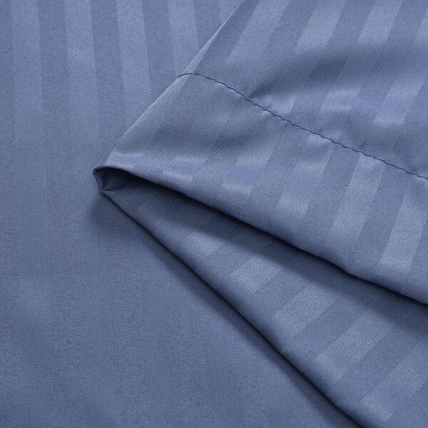 Bettwäsche-Set aus 80% Baumwolle mit Satin-Streifen, 135x200 cm und 80x80 cm, Blau image number 6