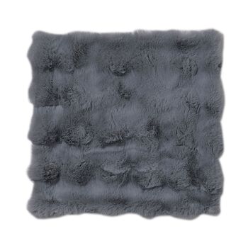 2-tlg. Zierkissenbez&uuml;ge, 60x60 cm und 45x45 cm, dunkelgrau