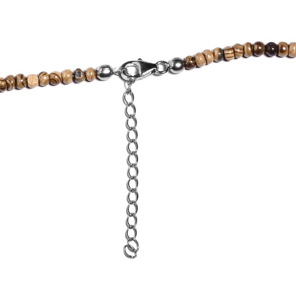 Nat&uuml;rliche Schalenblende Halskette, ca. 45 cm, 925 Silber rhodiniert ca. 110,00 ct image number 4