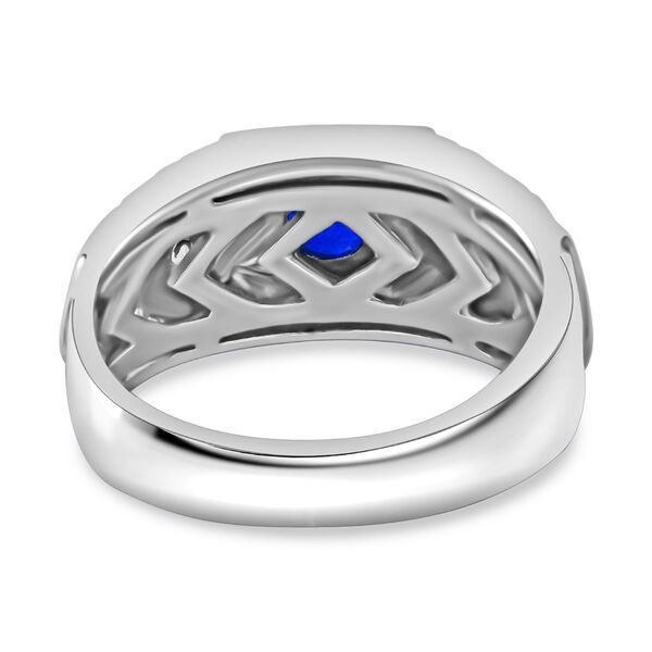 Blauer Spinell und Zirkon-Ring - 1,16 ct. image number 3