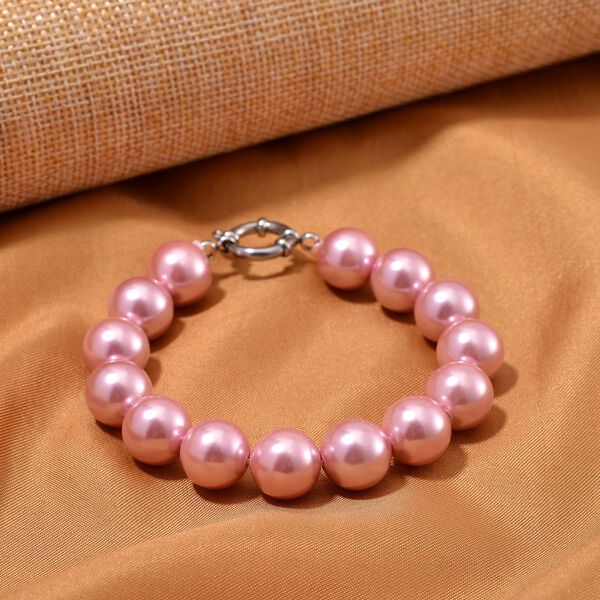 Rosa Muschelkernperle Armband image number 2