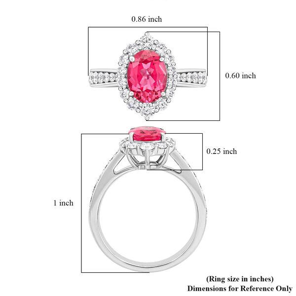 Chairman's Vault Collection - zertifiziert und gepr&uuml;ft RHAPSODY AAAA Rosa Spinell und VS Diamant Ring in 950 Platin - 2,70 ct. image number 4