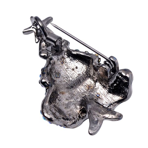 Mehrfarbiger Weihnachtsbaum, Verwandelbarer Schmuck, Kristall Anhänger und Brosche Duo, schwarz image number 4