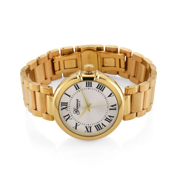 GENOA - Automatik-Armbanduhr mit Dandong-Uhrwerk, Edelstahl, vergoldet image number 5