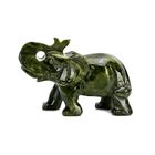 Handgefertigte Elefantenfigur aus Serpentin, ca. 12 x 5 x 8 cm