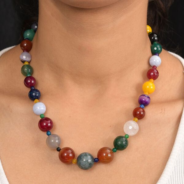 Multi Edelstein Halskette, 45cm - 410 ct. image number 3