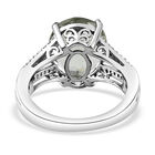 Prasiolith und weißer Zirkon-Ring, 925 Silber platiniert  ca. 4,74 ct image number 5