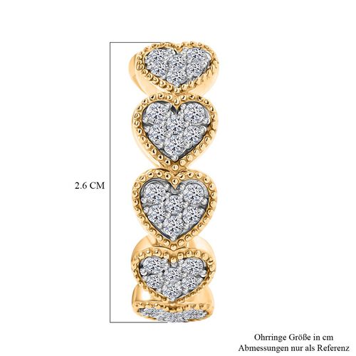 LUXURIANT DIAMOND - Lab Grown Diamant SI Ohrringe 925 Silber 750 Gelbgold Vermeil ca. 1.50 ct image number 4