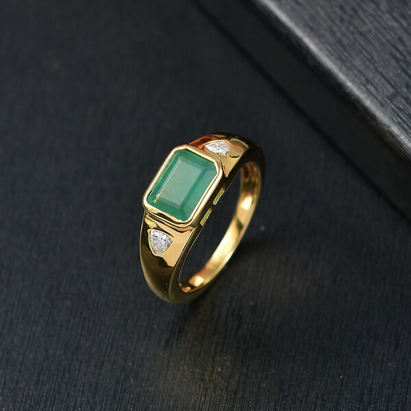 D'Joy Socoto Smaragd und Moissanit Ring - 1,84 ct. image number 2