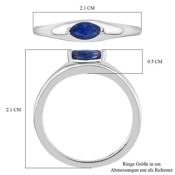 Masoala Saphir-Ring, (Fissure gef&uuml;llt), 925 Silber image number 7