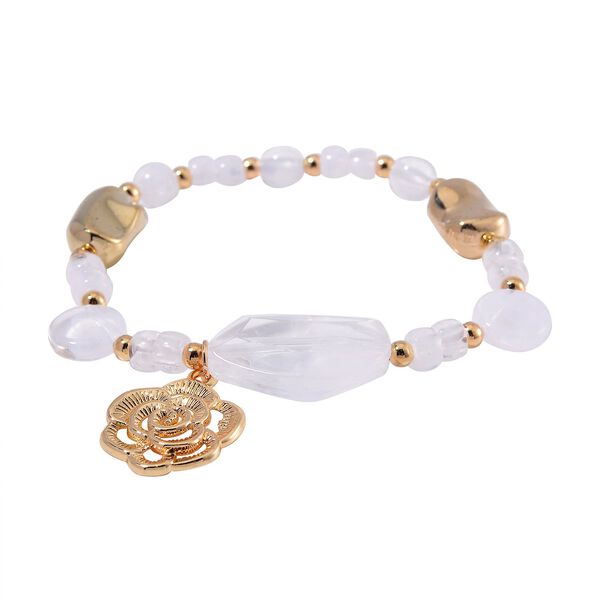 6er Set - gefertigt aus Harz: 5 Armb&auml;nder und Leopardenmuster Uhr, vergoldet image number 10