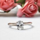 LUSTRO STELLA Hergestellt mit ZIRKONIA Solitär Ring 925 Silber Platin-Überzug (Größe 16.00) ca. 1,14 ct image number 1