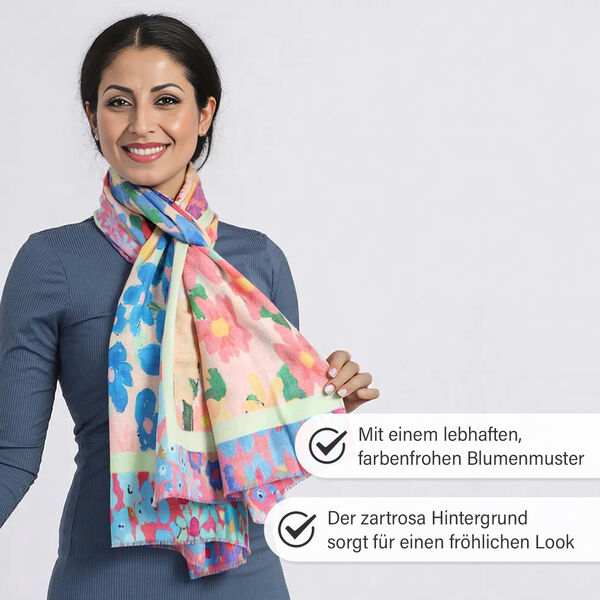 LA MAREY Schal aus 100% Kaschmirwolle, 70x195 cm, weiß image number 3