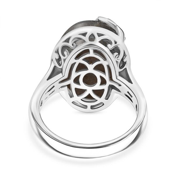 Feuer Labradorit Ring Messing (Größe 21.00) ca. 12,24 ct image number 5