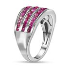 Premium thailändischer Rubin-Ring, 925 Silber platiniert  ca. 1,97 ct image number 4